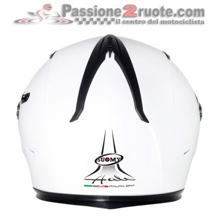 Casco integrale moto con visierino da sole interno Suomy Halo bianco white casque helmet