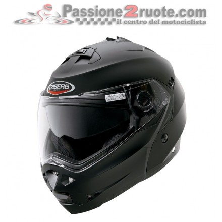 Casco modulare apribile moto Caberg Duke nero opaco matt black flip up helmet casque