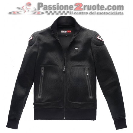 Felpa giacca moto traforata Blauer Easy Air Black jacket sweatshirt