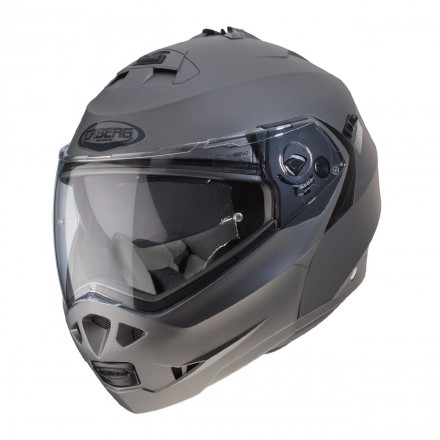 Casco modulare apribile moto Caberg Duke 2 grigio titanio opaco matt gunmetal flip-up helmet casque