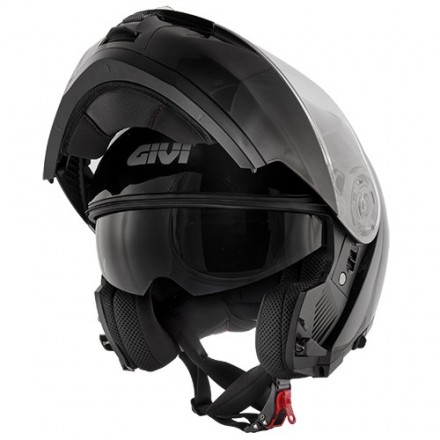Casco modulare apribile moto Givi hx21 Challenger nero lucido black flip up helmet