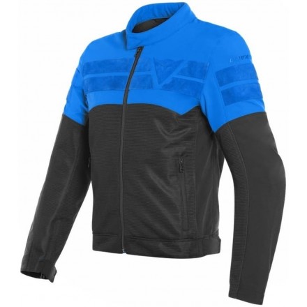 Giacca moto traforata estiva Dainese Air Track nero blu chiaro black light blue perforated summer jacket