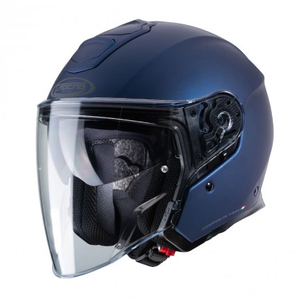 Casco jet moto Caberg Flyon blu opaco matt blue helmet casque