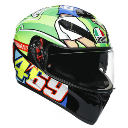 Casco integrale moto gp Agv K3 Sv Valentino Rossi Mugello 2017 Hayden Totti helmet casque