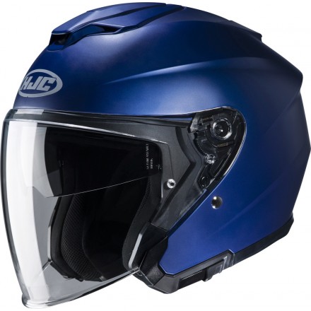 Casco jet HJC I30 blu opaco semi flat metallic blue helmet casque