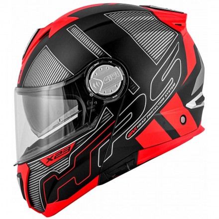 Casco modulare apribile moto Givi X.23 Sydney Protect nero titanio rosso black titanium red Flip up Helmet casque