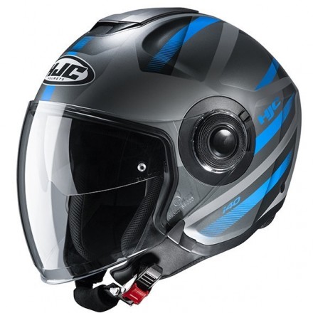 Casco jet Hjc i40 Remi nero opaco blu black mat MC2sf Helmet casque
