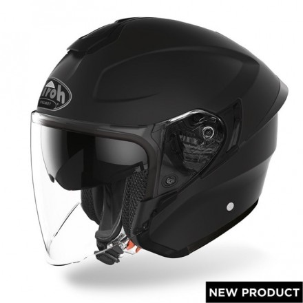 Casco fibra jet moto scooter Airoh H.20 nero opaco black matt helmet casque
