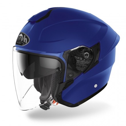 Casco fibra jet moto scooter Airoh H.20 blu opaco blue matt helmet casque