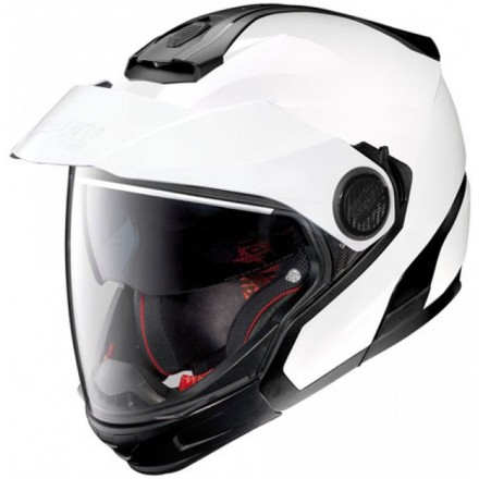 Casco jet Nolan N40-5 GT Classic bianco metal white Ncom helmet casque
