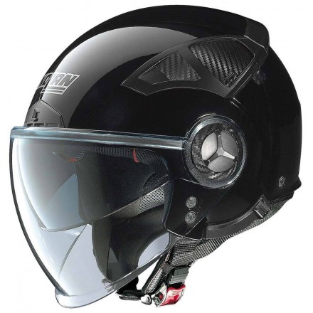 Casco jet Nolan N33 evo classic nero lucido glossy black Ncom helmet casque
