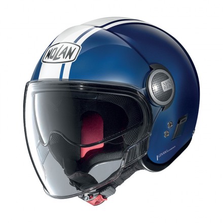 Casco jet Nolan N21 Visor Dolce Vita cayman blu Ncom helmet casque