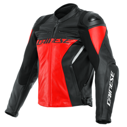 Giacca pelle Dainese Racing 4 Rosso Nero lava red Black leather jacket