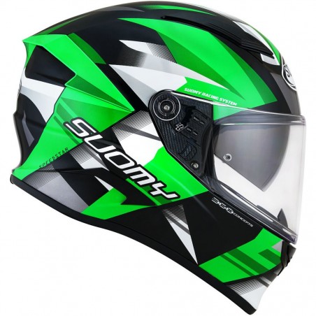 Casco integrale moto fibra Suomy Speedstar Rapido verde green helmet casque