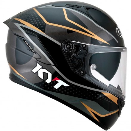Casco integrale moto KYT NF-R Davo Replica nero oro black gold helmet casque