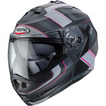 Casco donna modulare apribile moto Caberg Duke 2 Tour rosa pink lady flip-up helmet casque