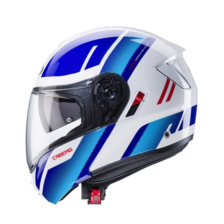 Casco modulare Caberg Levo X MANTA white red blu helmet casque moto