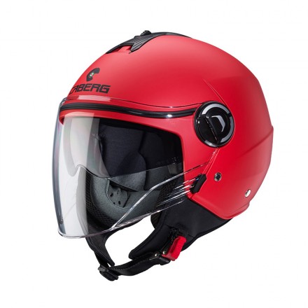 Casco jet Caberg Riviera V4 x rosso opaco red matt helmet casque