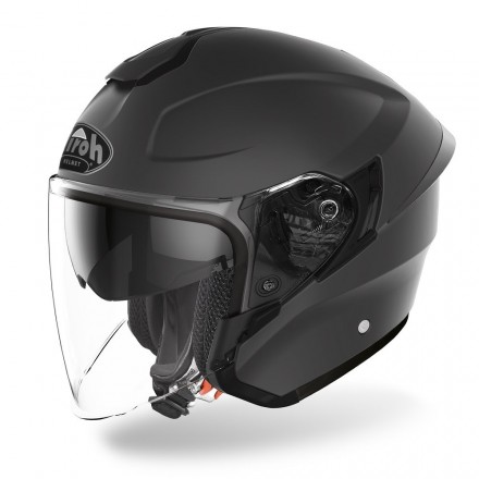 Casco fibra jet moto scooter Airoh H.20 dark grey matt helmet casque