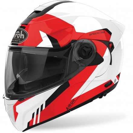 Casco modulare moto Airoh SPECKTRE CLEVER bianco rosso white red helmet casque