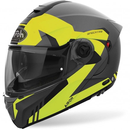 Casco modulare moto Airoh SPECKTRE CLEVER antracite giallo yellow helmet casque