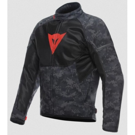 GIACCA moto Dainese IGNITE AIR TEX camo gray black fluo red JACKET