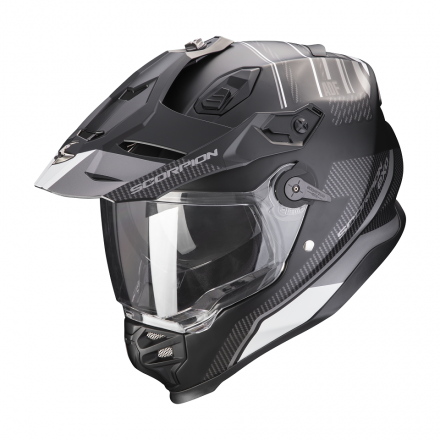 Casco integrale enduro touring adventure moto Scorpion ADF-9000 Desert matt black silver Helmet casque
