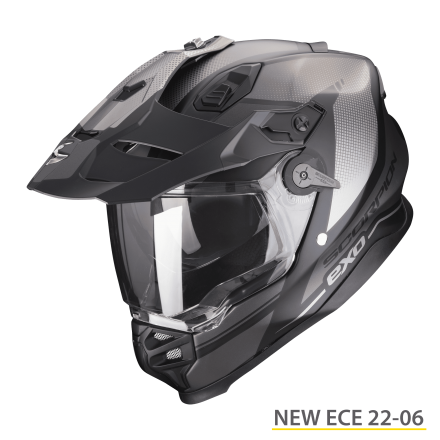 Casco integrale enduro touring adventure moto Scorpion ADF-9000 Trail matt black silver Helmet casque