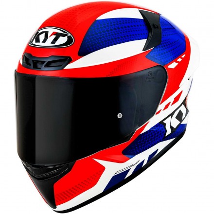 Casco integrale KYT TT Course Gear Blue Red helmet casque