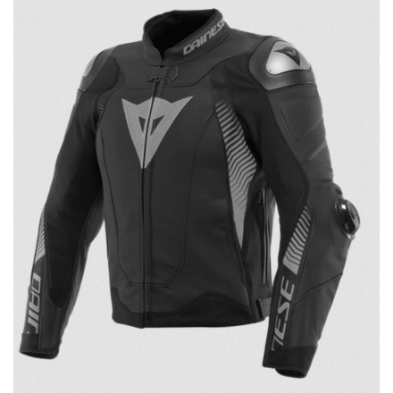 Giacca pelle sportiva moto Dainese Super Speed 4 Nero Black leather jacket