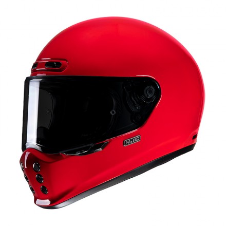 Casco integrale fibra vintage Hjc V10 rosso deep red naked scrambler fiber Helmet casque
