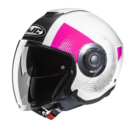 Casco donna jet Hjc i40N PYLE BIANCO ROSA PINK MC8 woman Helmet casque