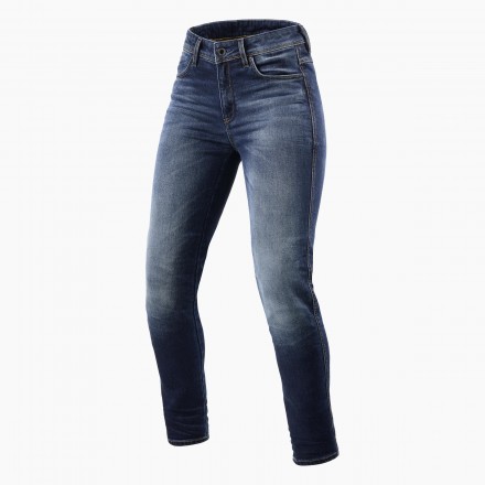 Pantaloni Jeans donna moto Rev'it MARLEY SK medium blu L32 lady woman trouser pant