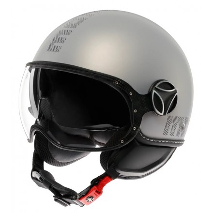 Casco Momo Design FGTR Evo E2206 HIP MATT GREY CERULEAN GREY helmet casque