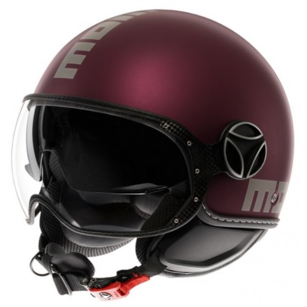 Casco MomoDesign FGTR Evo E2206 MATT AMARENA SILVER helmet casque
