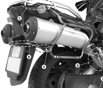 Telaietti laterali Givi  PLX528 Kawasaki KLV 1000 (04-10)