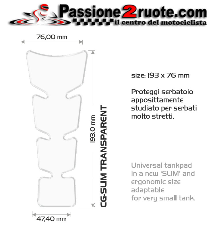 Paraserbatoio Print Slim Trasparente CGSLITP