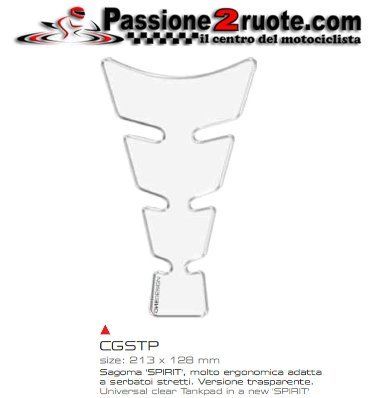 Paraserbatoio adesivo protezione serbatoio moto resinato para zip Universale moto Print Spirit CGSTP trasparente clear tank pad