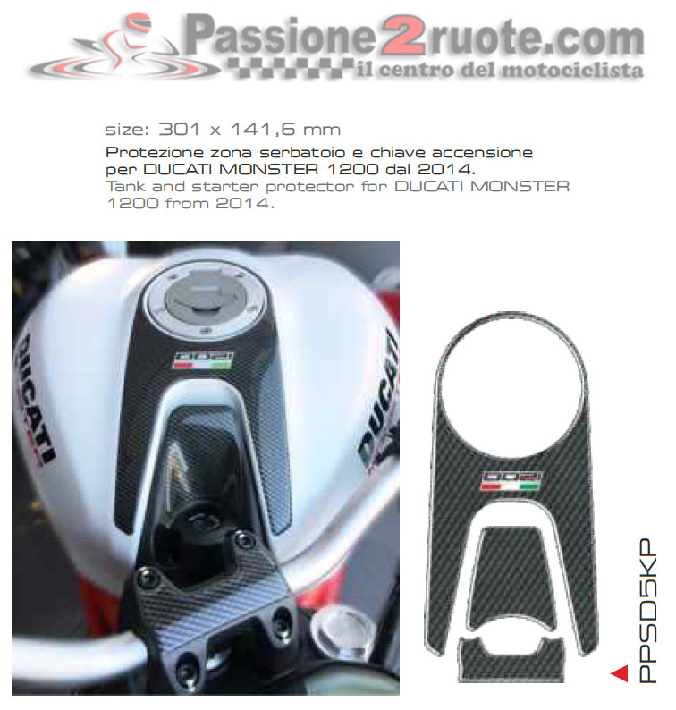 Proteggi serbatoio chiave accensione Print Ducati Monster 1200