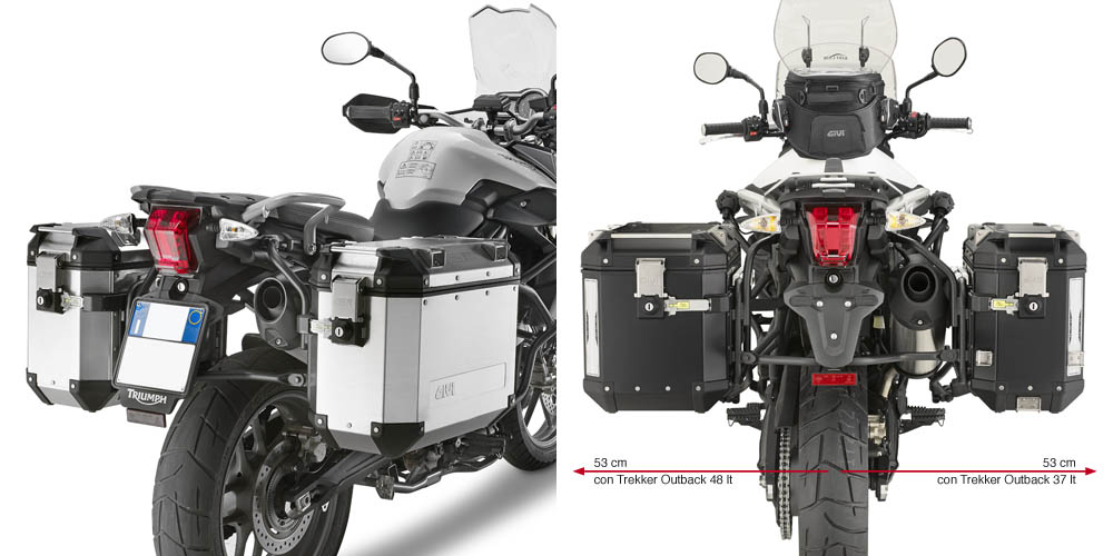 Telai laterali Givi PL6401CAM Triumph Tiger 800 XC XR 2011-2017 side frame monokey cam