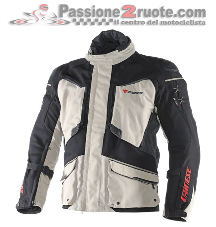 Giacca moto touring adventure 4 stagioni Dainese Ridder D1 goretex peyote black ebony jacket