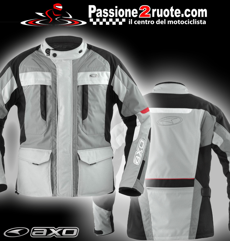 Giacca moto touring Axo Voyager Grigio jacket