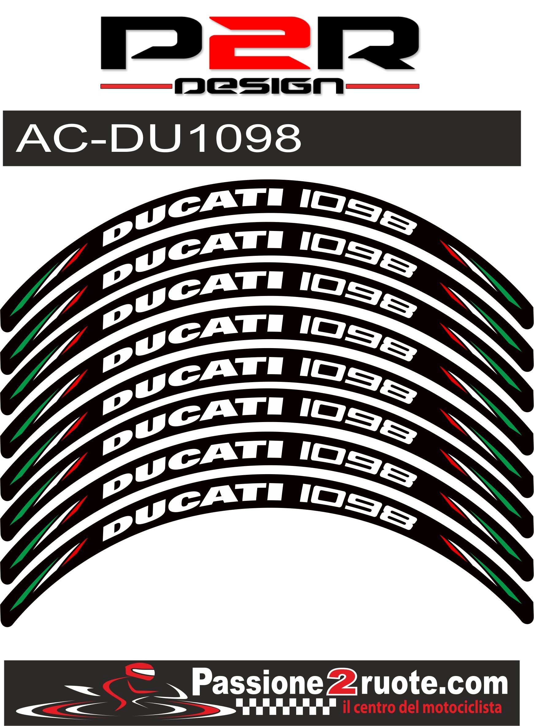 Adesivi cerchi Ducati 1098 wheels stickers decals