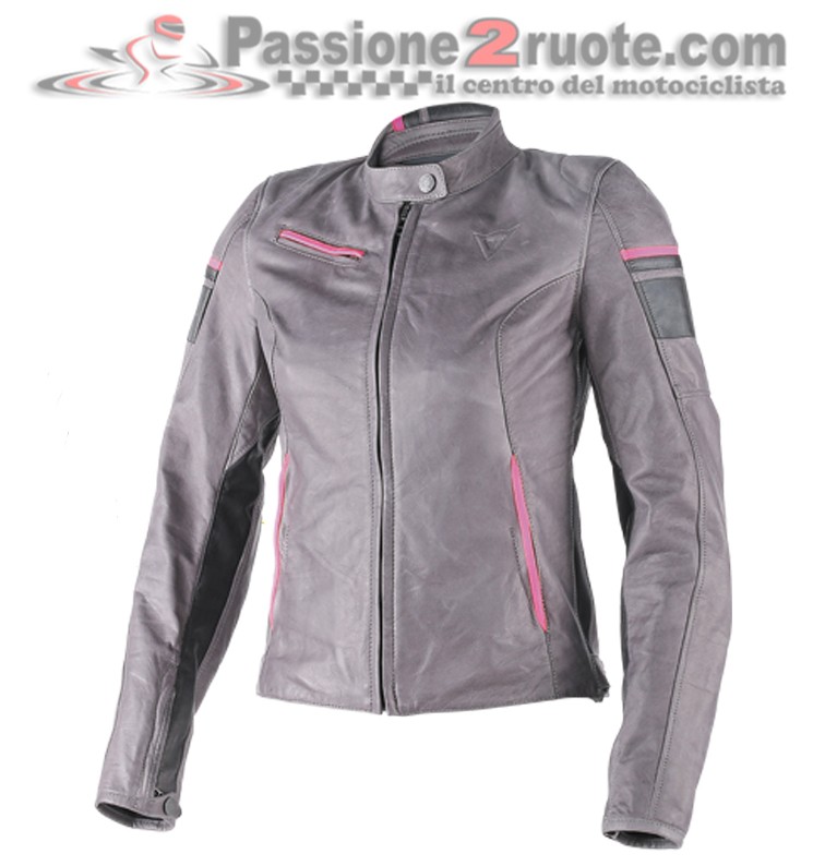 Giacca donna pelle moto Dainese Michelle Lady smoke black fucsia ladies woman leather jacket