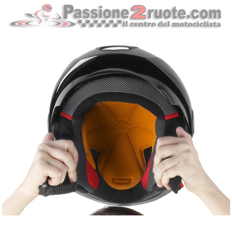 F042 Oj Flower arancione orange sottocasco senza cuciture con trattamento agli ioni d'argento