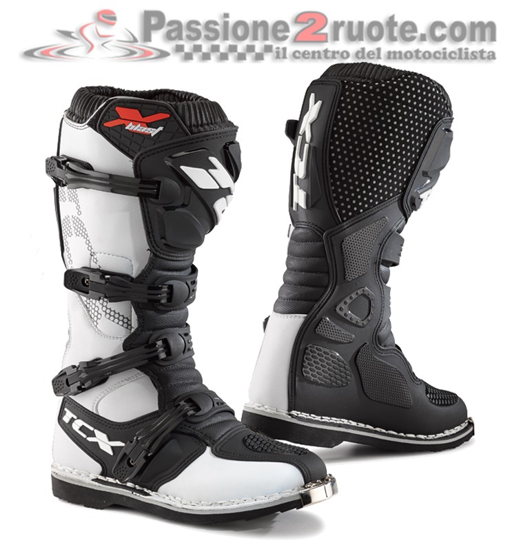 Stivali moto cross enduro Tcx X-blast bianco white off road mx boots