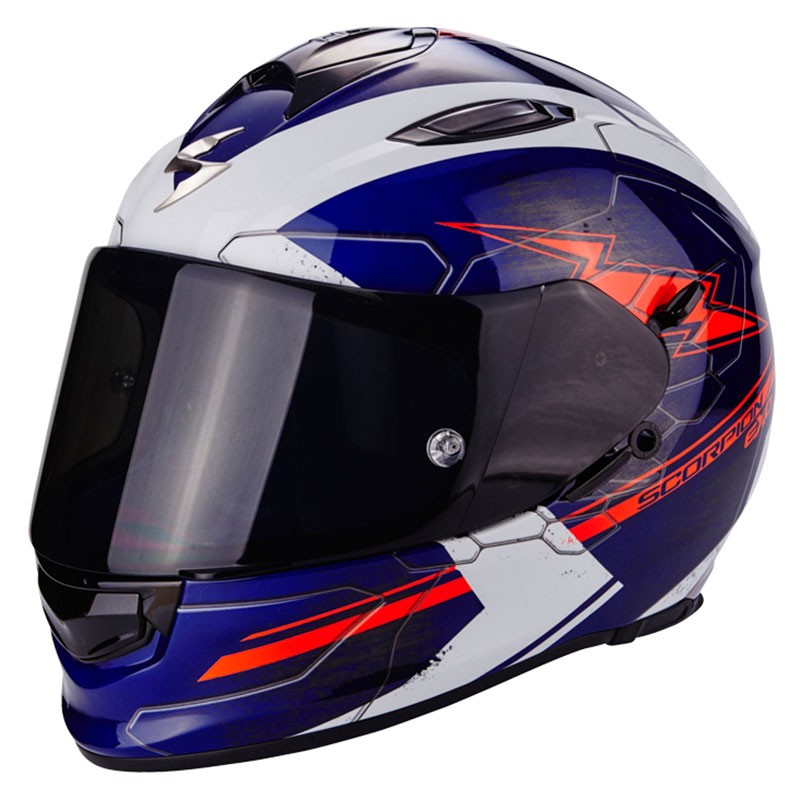 Casco integrale moto Scorpion Exo-510 air Cross blu bianco rosso blue white red helmet casque