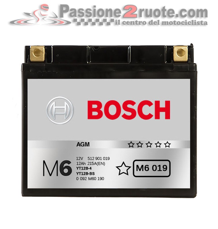 Batteria YT12B-4 YT12B-BS Bosch M6 019 Ducati