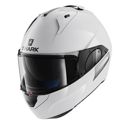 Casco modulare apribile reversibile moto Shark Evo One bianco white flip up helmet casque