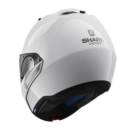 Casco modulare apribile reversibile moto Shark Evo One bianco white flip up helmet casque